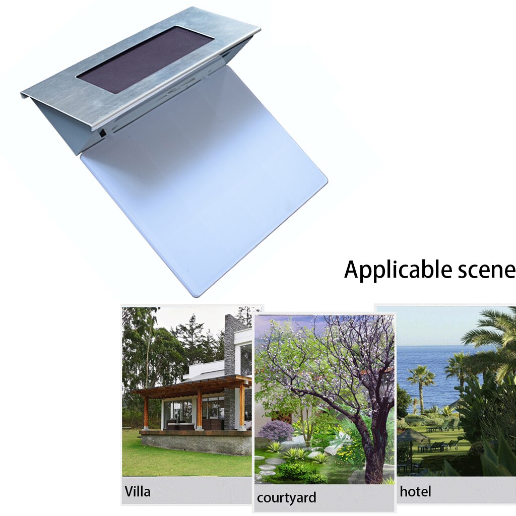 Ledet solcelle rustfrit stål drevet husnummer lampe automatisk switch alfanumerisk udendørs dør udendørs vægskilt lyssensor