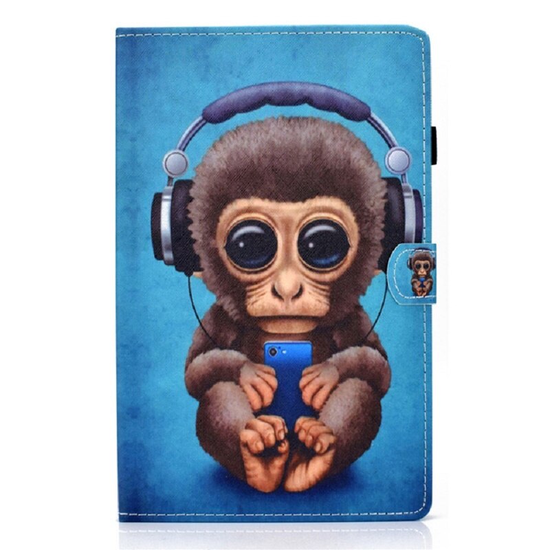 For Samsung Galaxy Tab E 9.6 inch SM T560 Case Monkey Cat Painted Tablet for Funda Samsung Galaxy Tab E T561 Cover Kids SM-T560: monkey