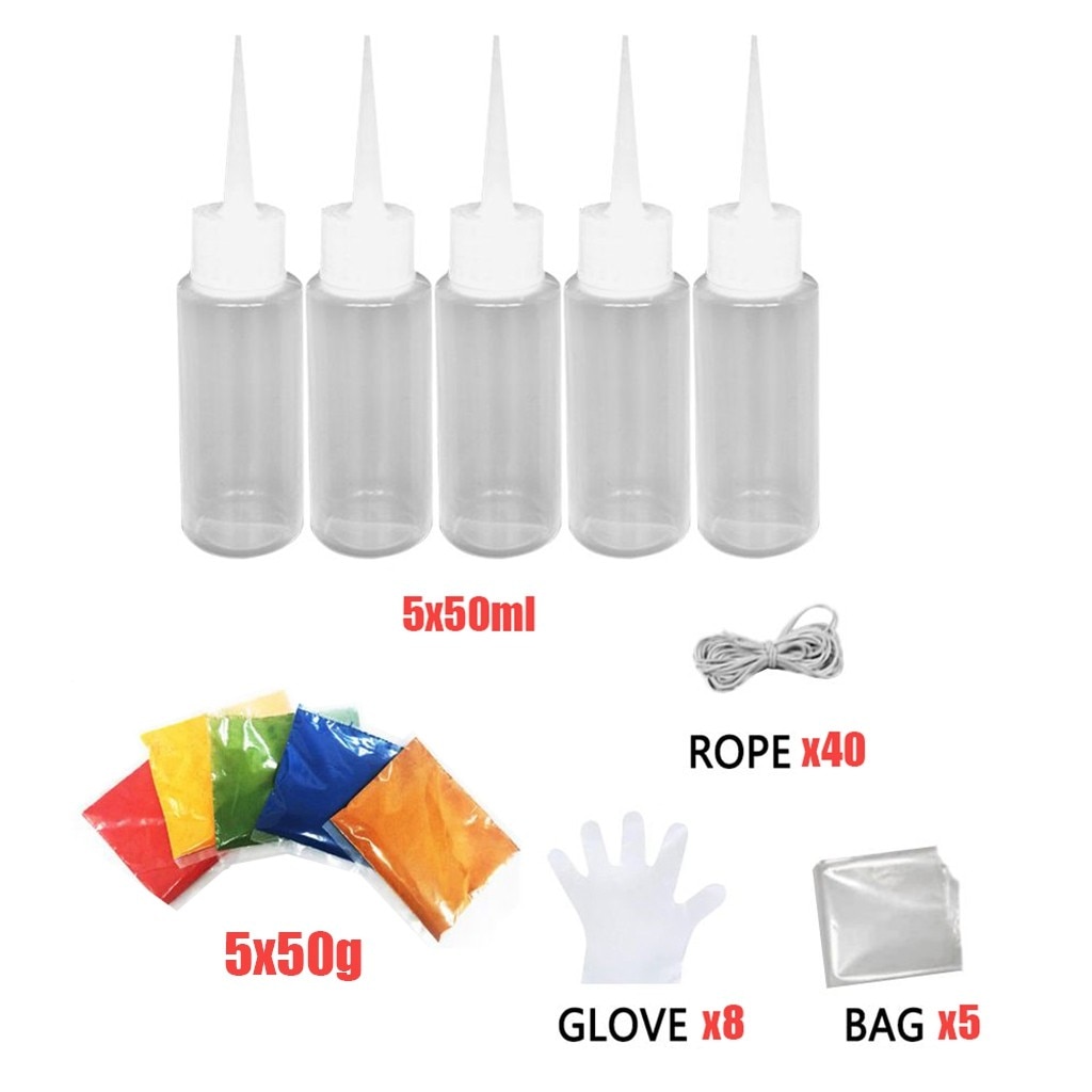 5 flasker gør-det-selv-sæt til stof tekstil kunsthåndværk kit muti-farve farvestoffer permanent maling til gør-det-selv kunst tøj stof 50ml dropships