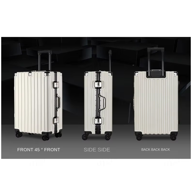 Aluminum Frame Suitcase Universal Wheel Boarding Rolling Luggage Lightweight Trolley Case Combination TSA Lock 20/22/24/26 Inch