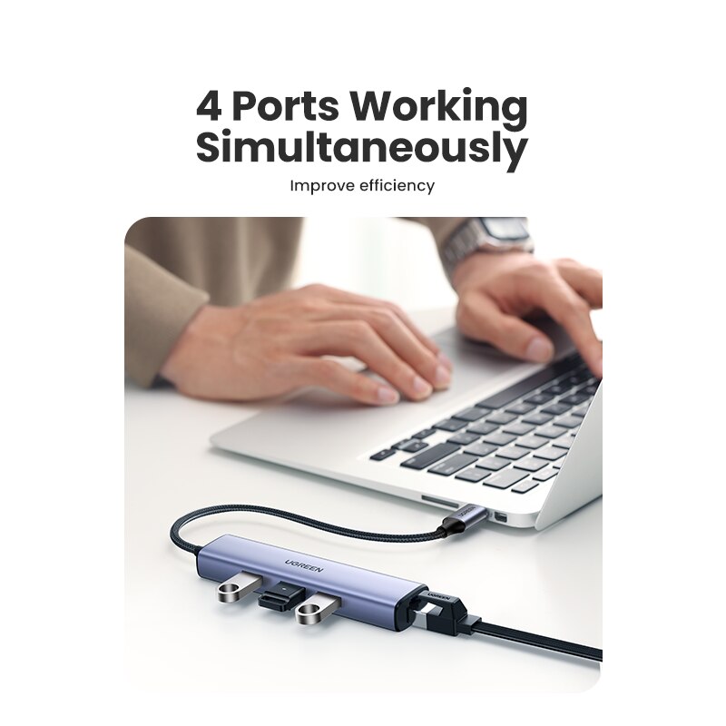 UGREEN USB Ethernet USB-C Ethernet Adapter HUB 1000Mbps for Laptop Macbook Samsung Dell Xiaomi USB Ethernet Adapter Network Card