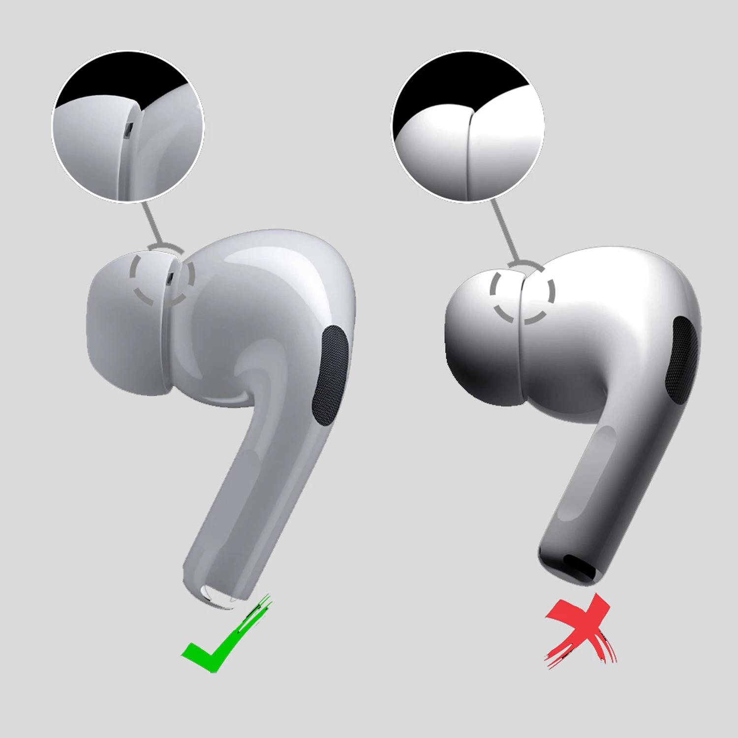 For AirPods Pro Ear Tips Replacement Silicone Rubber Earplugs Earbuds Protector Cover Caps For AirPods Pro Accessories