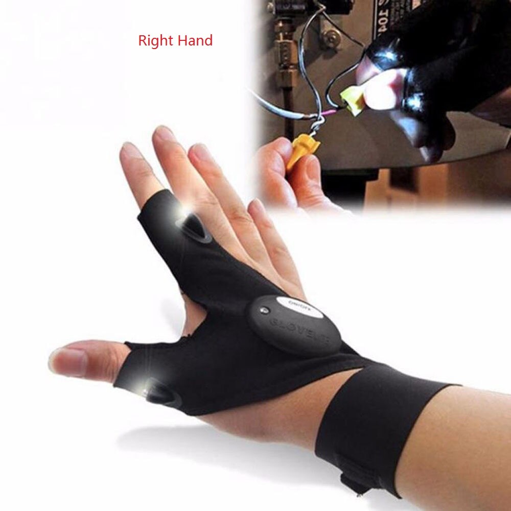 Night Waterproof Fishing Glove with High bright LED Light Rescue Tools Outdoor Gear breathable Practical durable #2: Right