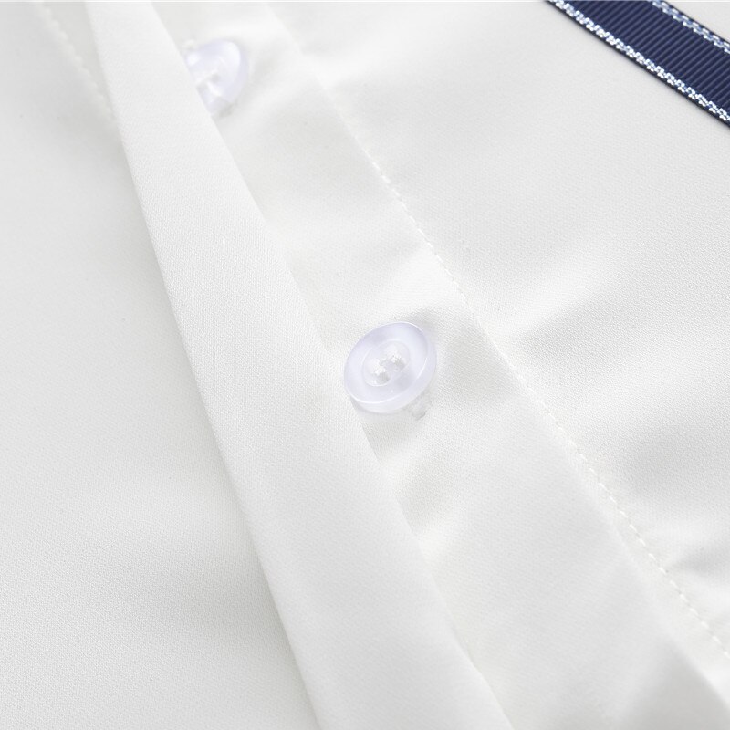 Naviu sommerskjorte til kvinder kortærmede bluser chiffonskjorte formel kontortøj blusas