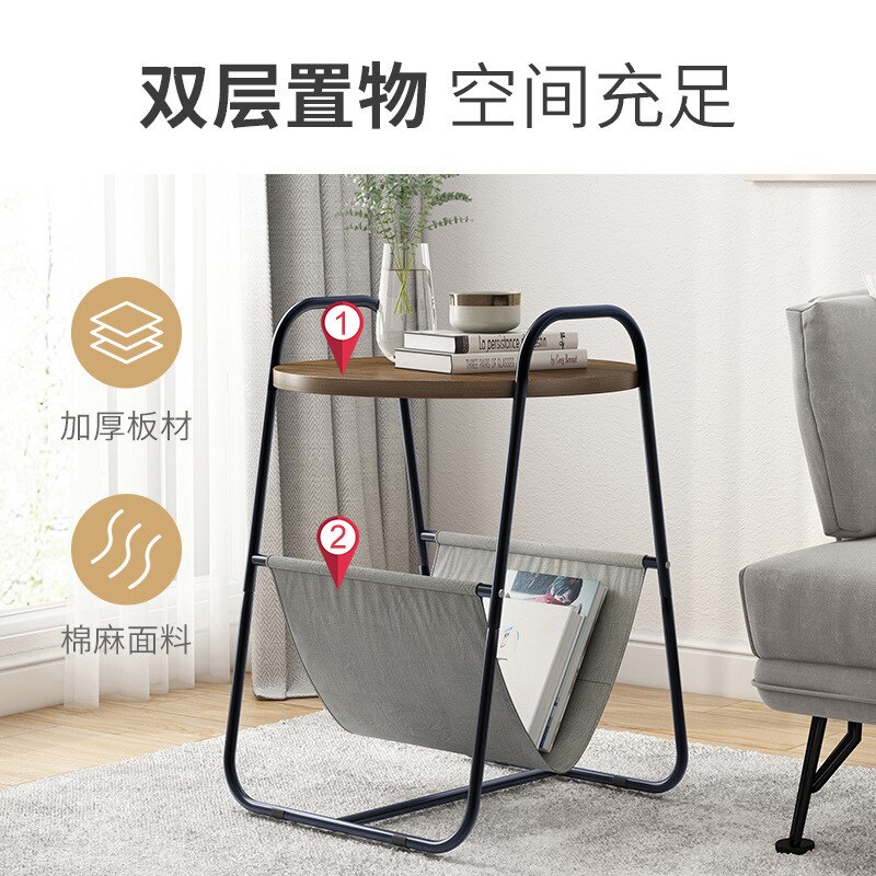 Nordic Round End Tables Simple Moveable Sofa Side Table Small Coffee Table Iron Corner Table Living Room Furniture Beside Table