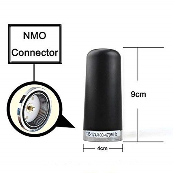 Nmo lille stål 136-174/400-470 mhz tovejs bilantenne