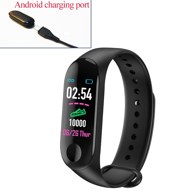 Smart Band Watch Bracelet Wristband Fitness Tracker Blood Pressure Heart Rate: Android Charge Black