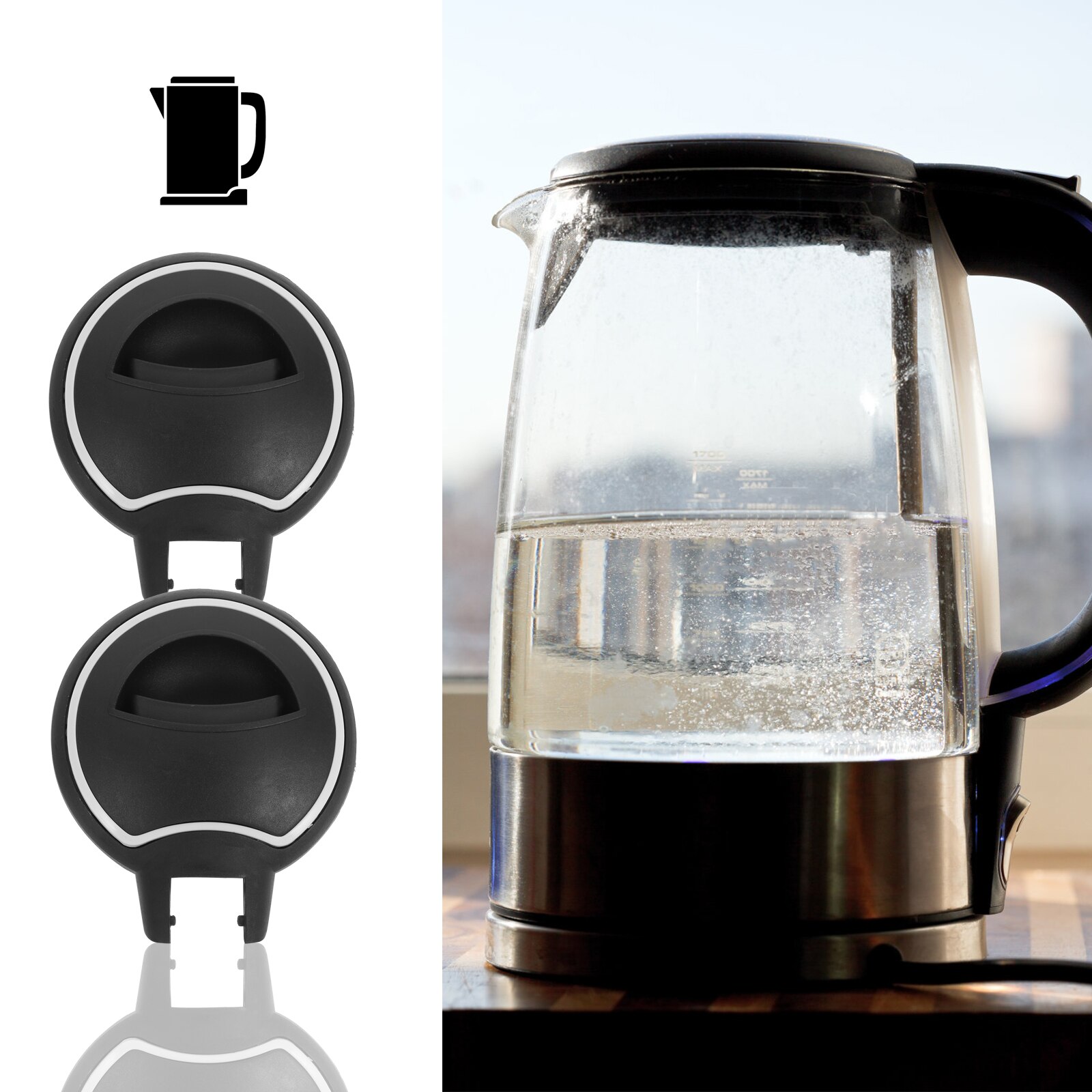 2Pcs Electric Kettle Cover Replacement Boil Water Kettle Lid Teakettle Lid