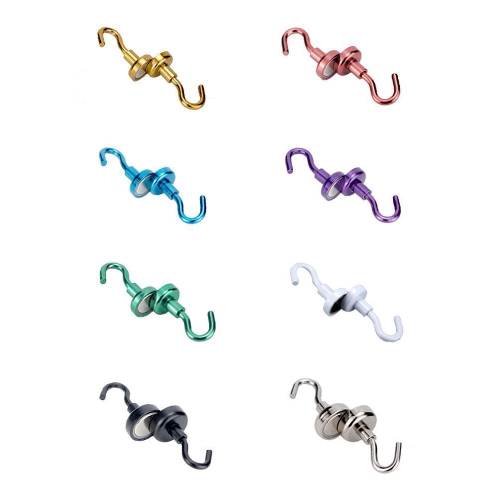 1pcs Strong Magnetic Powerful Hooks Heavy Duty Magnet Holder Wall Hanging Hanger Magnetic Base Home Hardware Magnetics Holder