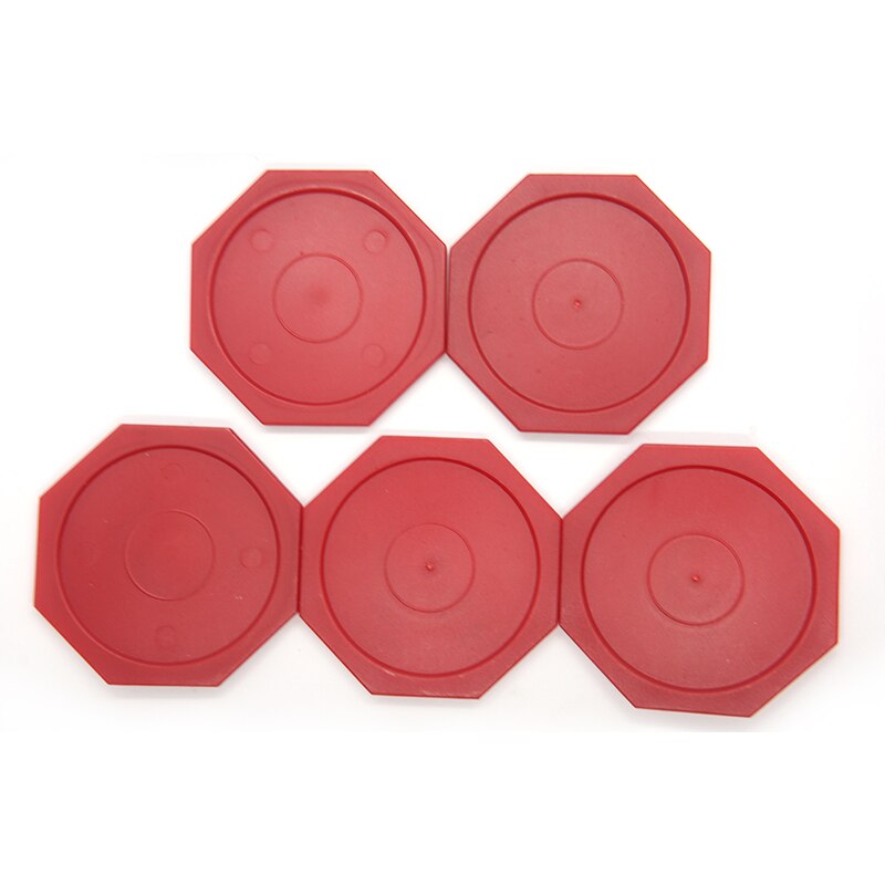 5 stk rød sekskantet airhockey bordskubber puck 63mm 2-1/2 " målmandsfest bordspil underholdning tilbehør 71