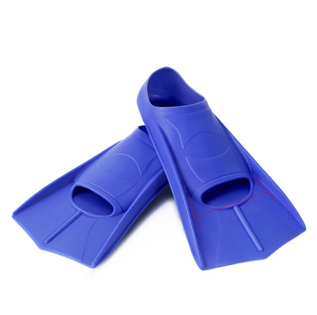 Silicone Scuba Diving Fins Short Men women Snorkel Swimming Fins Kids Flippers Equipment Set China Factory: Blue / XS
