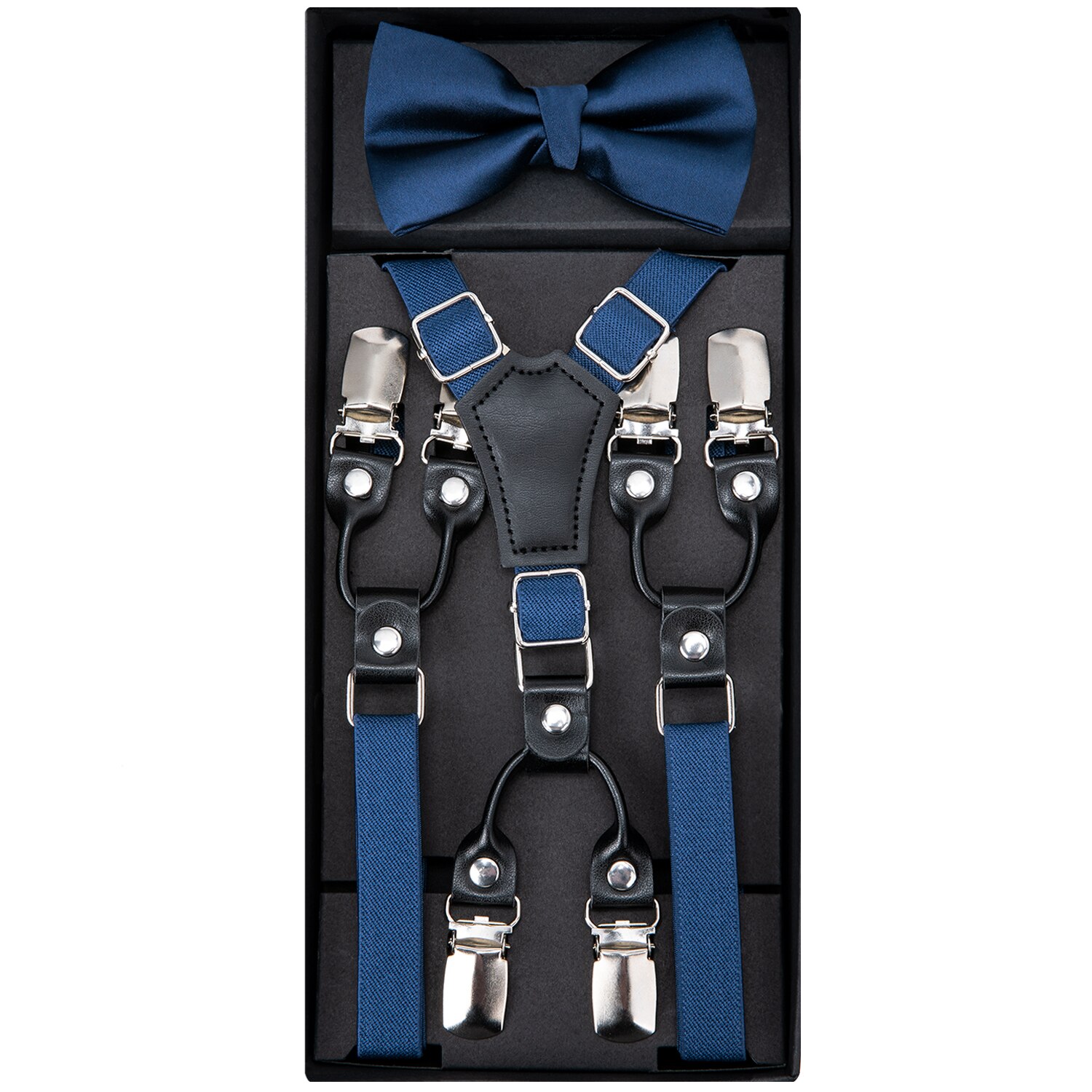 Kids Suspenders Set Boys Girls Blue Wedding Bow Tie Elastic Suspender Sets Children Adjustable Y-Back Brace Belt DH-022 DiBanGu: DH-015