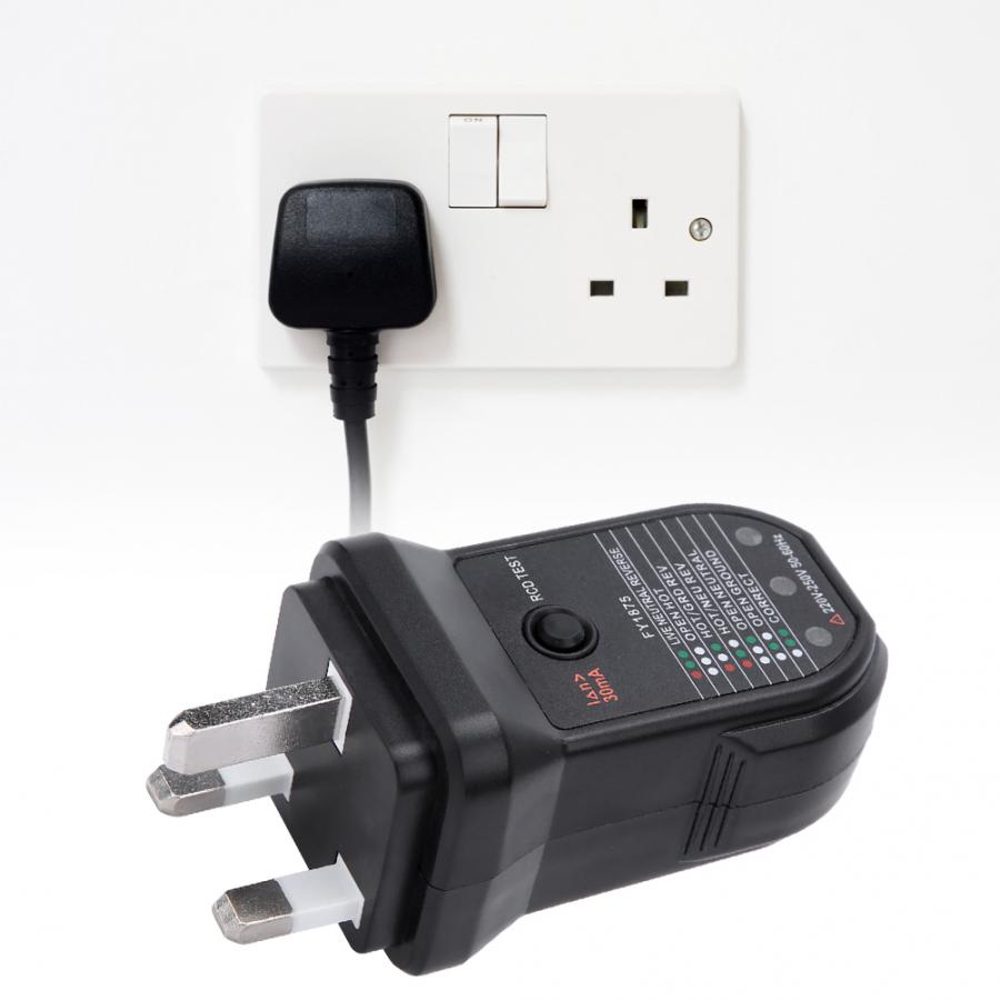 Stopcontacttester, stopcontactdetector, veiligheidslekbeveiliging, testinstrument voor stroomonderbrekers voor het testen van 220-250v stopcontacten