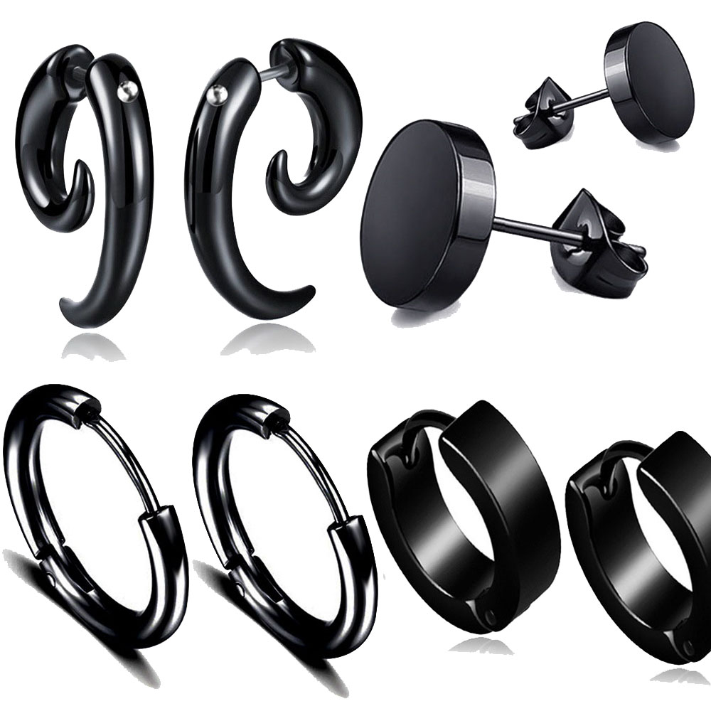 Tunnel titanium Screw-fit tunnel zwart met witte steentjes - 16 mm
