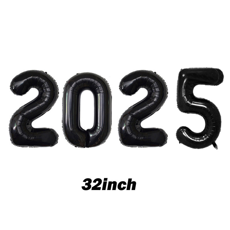 Kit de guirnalda de arco de globos dorados y negros, decoraciones de Año 2025, cortina de fondo de globos de aluminio, decoración de de feliz 30 cumpleaños
