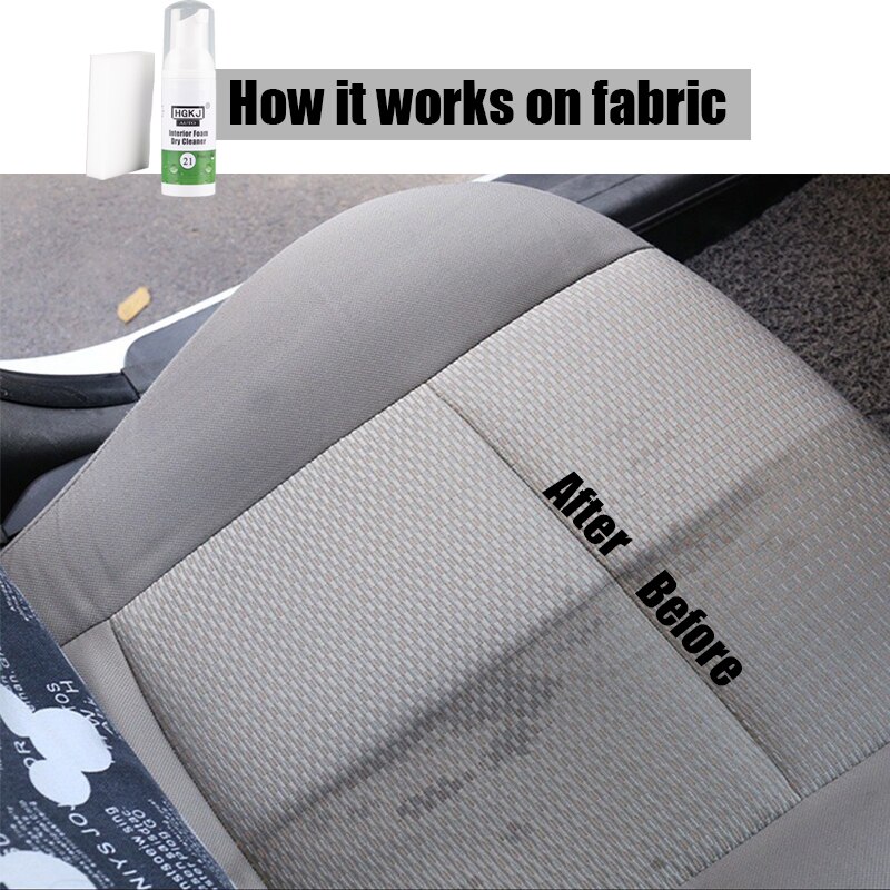 HGKJ Car Interior Cleaning Foam Dry Cleaner Stains Remover Seat Leather Care Car Leather Cleaner Repair Kit Car Interior Cleaner