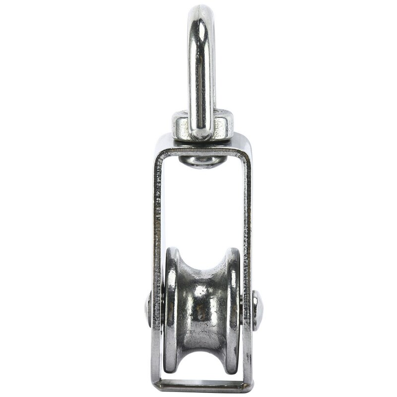 6 Pack M32 Lifting Enkele Katrol Roller 304 Rvs Heavy Duty Single Wheel Swivel Lifting Touw Katrol Blok