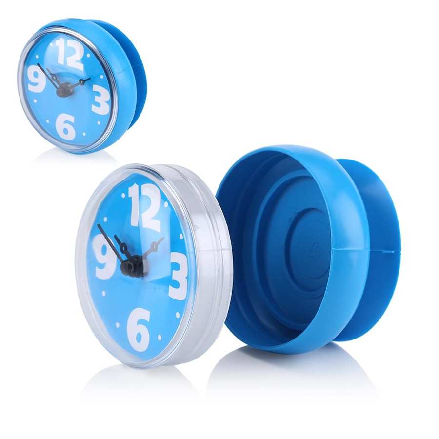 Horloge murale étanche, jolie minuterie, ventouse de douche, miroir mural de bain, horloge de cuisine, accessoires de salle de bains