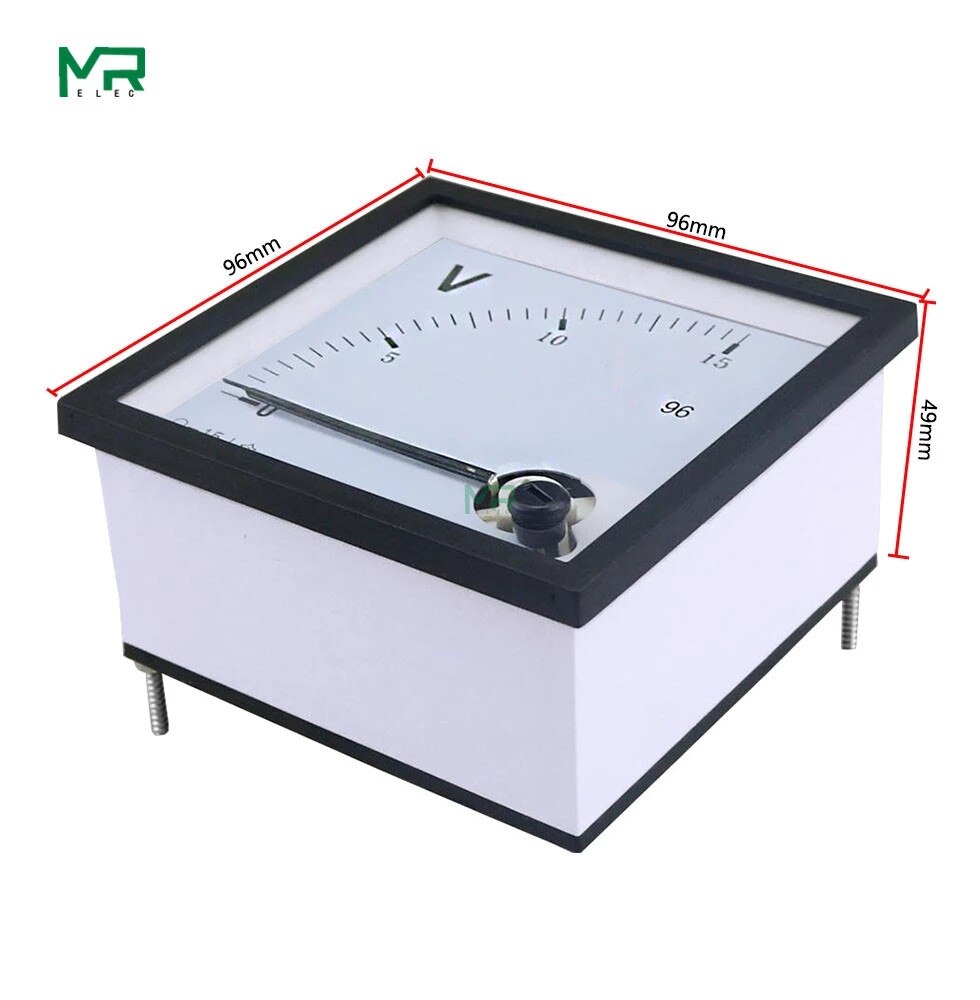 CP-96 SQ-96 CZ-96 DC5V 10V 15V 20V 30V 50V 75V100V 150V 250V 300V 450V 500V 750V Range Analog Voltmeter Gauge Panel