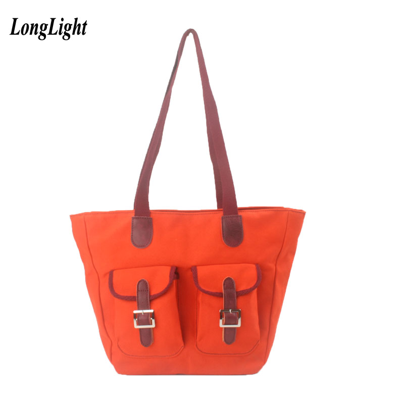 Longlight Vrouwen Canvas Ultralight Casual Handtassen Grote Capaciteit Dames Schoudertas Leisure 25X7X25 Cm Vrouwen Handtas kleuren
