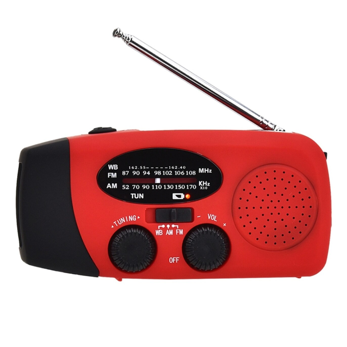AM FM NOAA Portable Radio Weather Radio Shortwave FM Speaker Support Solar Hand Crank Radio Multifunctional Emergency Flashlight