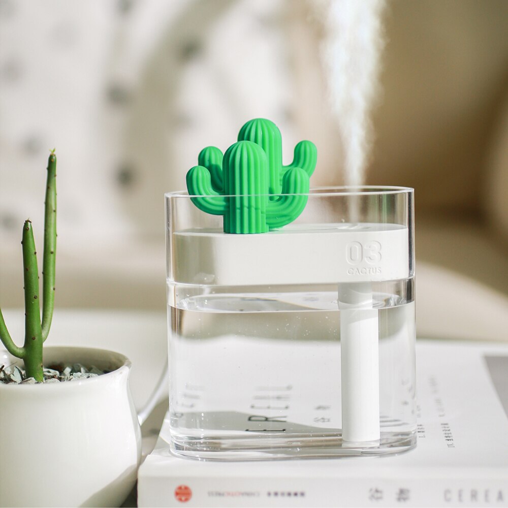 Xiaomi Mijia 319 claro Cactus humidificador de aire ultrasónico 160ML Color de luz USB purificador de aire del anión del fabricante de la niebla de agua atomizador