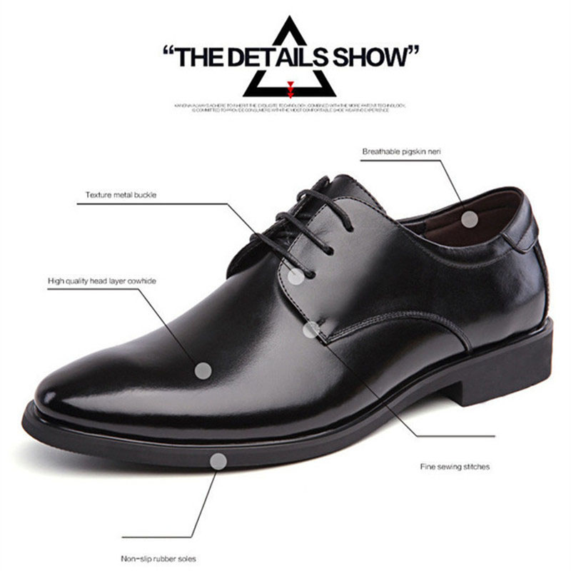 Los hombres de la zapatos de cuero Formal vestido con cordón zapatos Oxfords Zapatos Retro ZAPATOS DE TRABAJO calzado de la gota