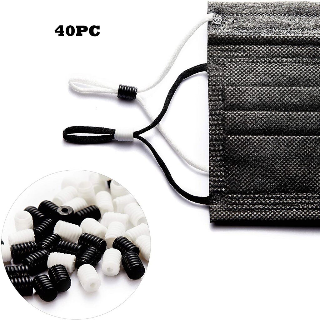 Face Mask Silicone Cord Locks Toggles Drawstrings Adjustable Lanyard Buckle Elastic Cord Adjuster Non Slip Stopper But #M3: A