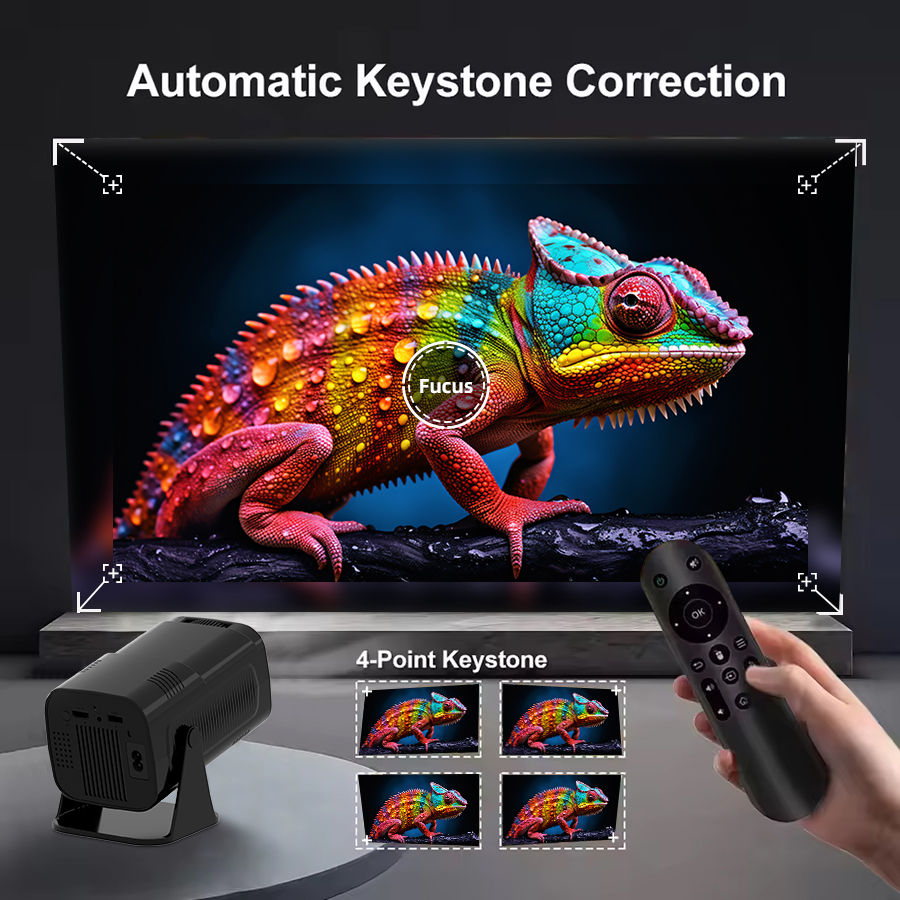 HUASHIJIE Projector 4K Android 11 Dual Wifi6 260ANSI Allwinner H713 BT5.0 1280*1080P Cinema Outdoor Portable Projetor