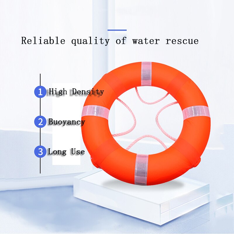 Boya Salvavidas de para adultos, Boya marina de rescate de agua, de espuma sólida, anillo antiahogador, accesorios para barcos, DK50LB