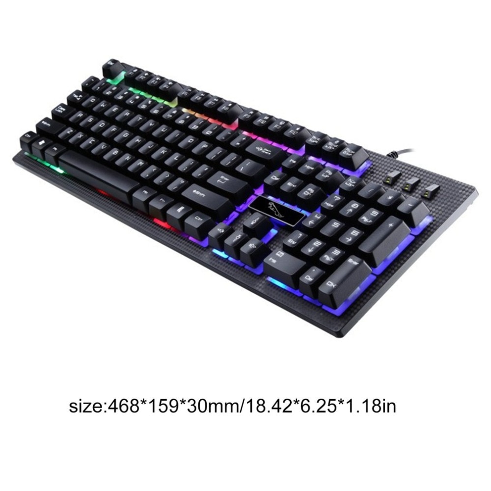 Wired Gaming Keyboard USB Backlight Gaming Keyboard Ergonomic Comfortable 114 Keys Keyboard For PC Laptop For Pro Gamer