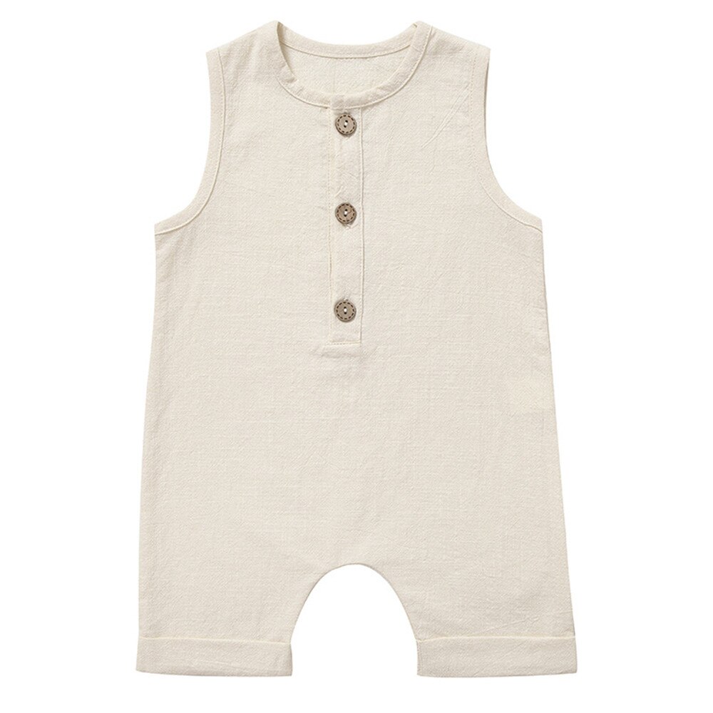 Zafille babykleidung für jungen, sommerkleidung für freundlicher und kleinkinder, strampler, ärmellose schlafanzüge, leinen-babyoutfits, #39: A / 3-6m