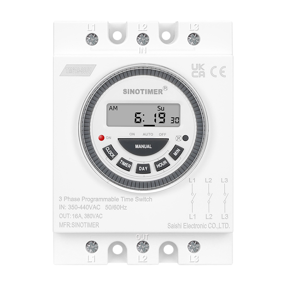 SINOTIMER 3 pièces Trois phases 380 v 415 v 7 jours programmable Minuterie Relais Temporisé