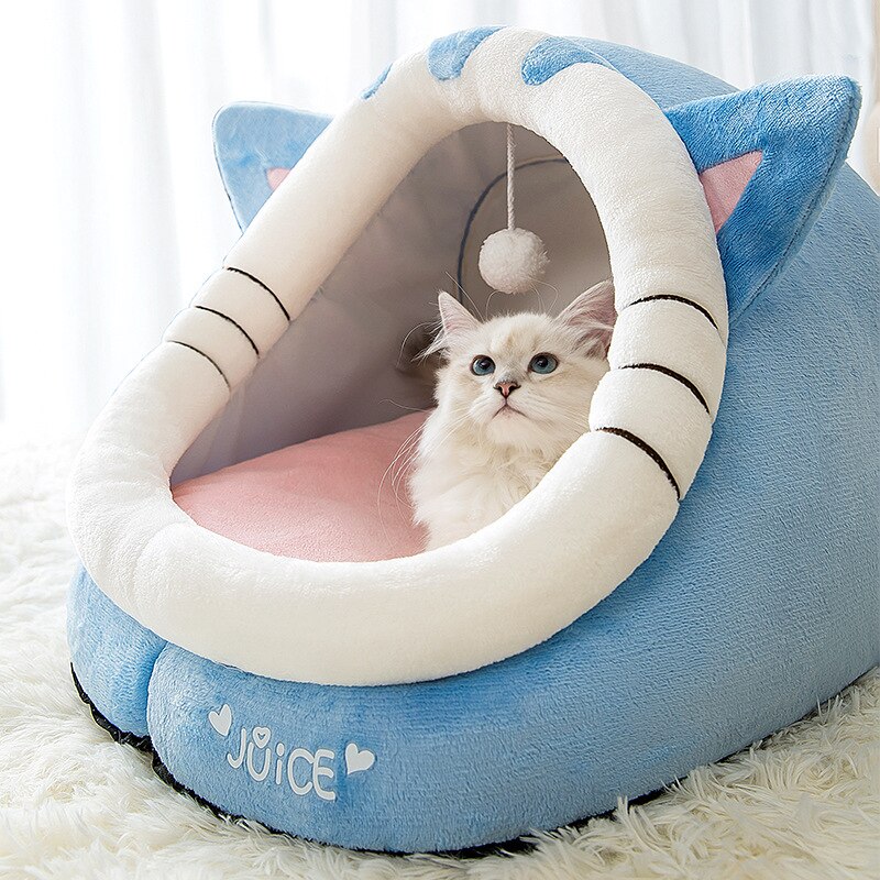 Huisdier kat en hond bed 9 kleuren warm en comfortabel grote hond huis zachte wol nesten hond kooi kussen herfst en winter waterdicht hondenhok XXXL grijs
