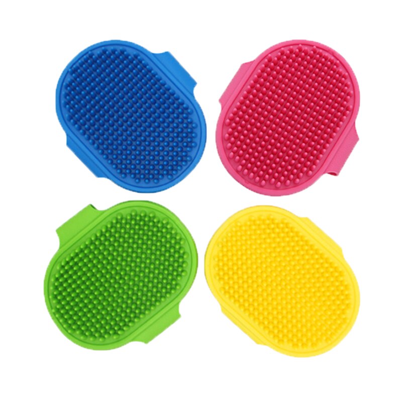 Soft Rubber Dog Brush Comb Cat Bath Brush Rubber Glove Hair Fur Grooming Massage Brush For Dog Cats 12.3*9.7cm dog grooming