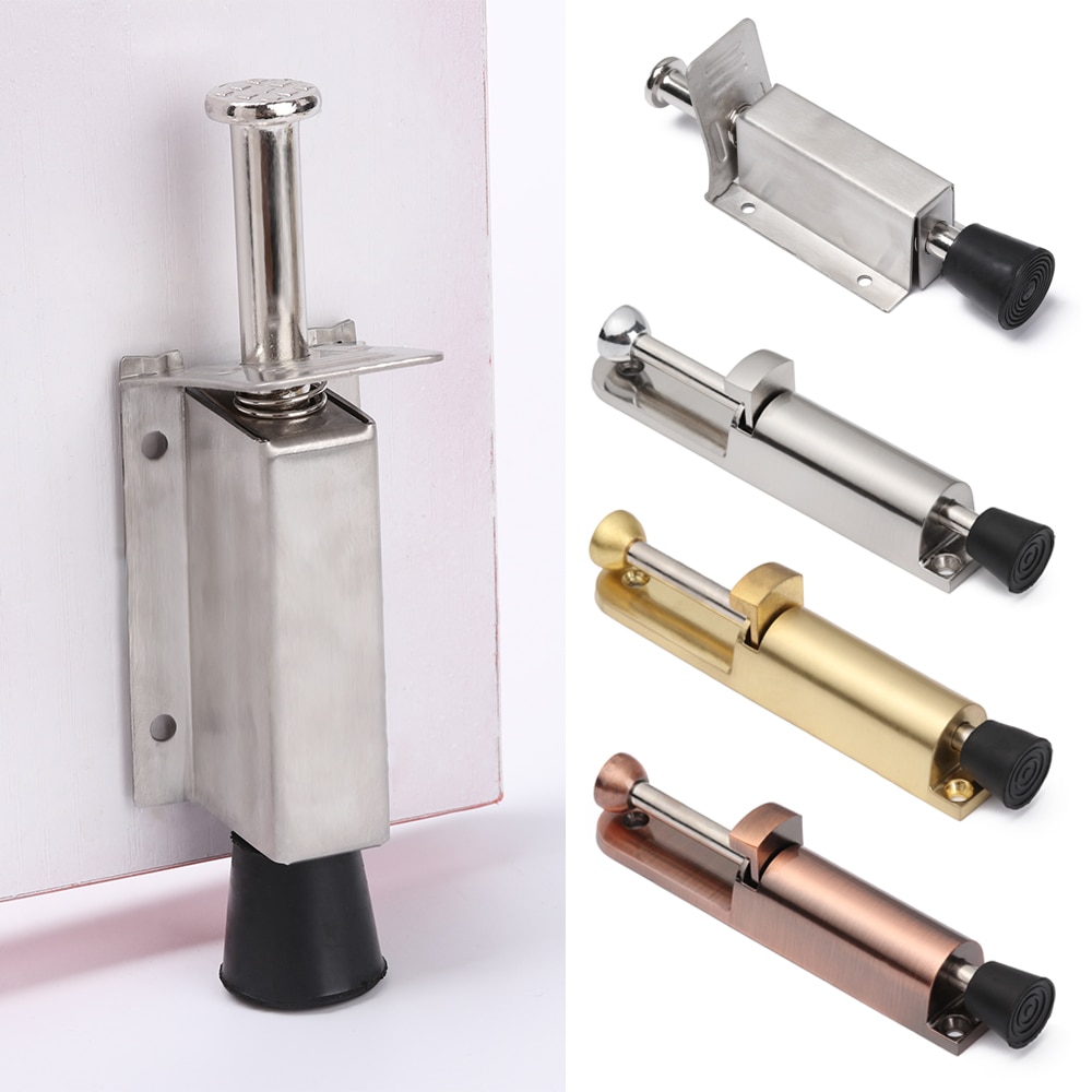 Door Catch Kick Down Door Stopper Rubber Step-On Protector Foot-operated Lever Doorstops Hardware Door Buffer Fittings
