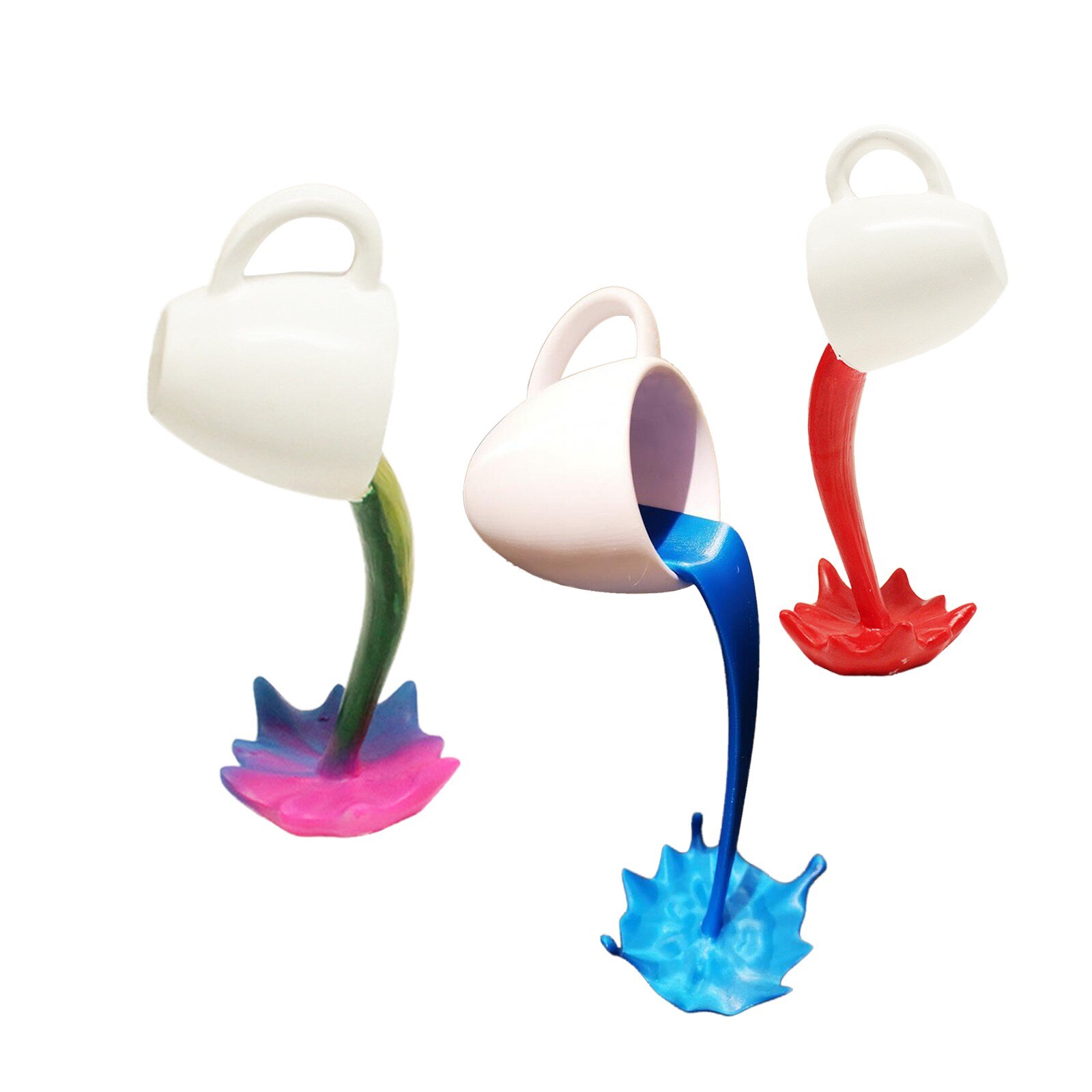 4 # Drijvende Morsen Koffie Cup Sculptuur Keuken Decoratie Morsen Magic Gieten Splash Creatieve Koffie Mok Home Decoratie