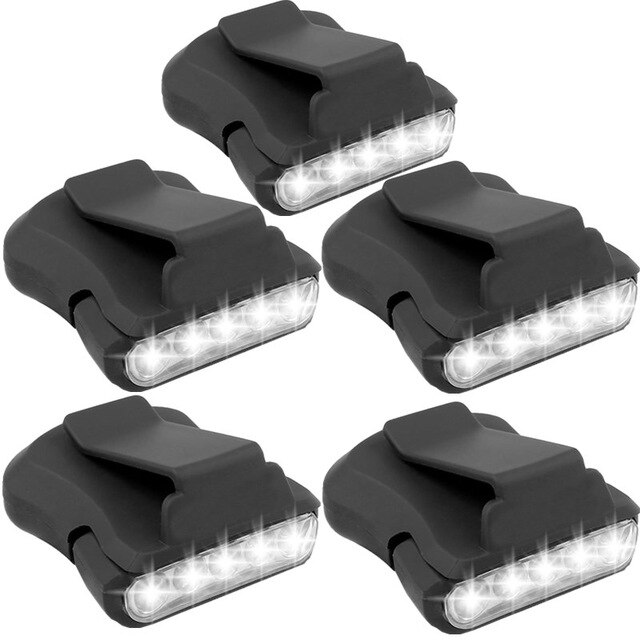 Yunmai 5 stk 5 ledet sensor hodehette lue lampe lys hodelykt lommelykt svart turlommelykt sykling blitslys utendørs ridning: B