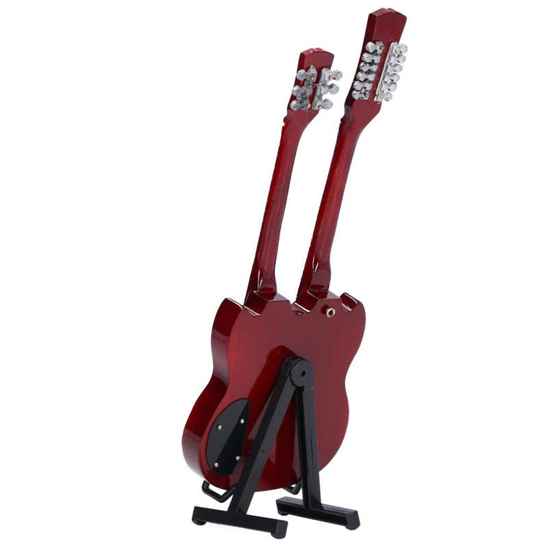 Miniatur Gitarre Geburtstag Simulierte Gitarre Modell Holz für Musik Höhle Unterricht für Heimat Sekretariat