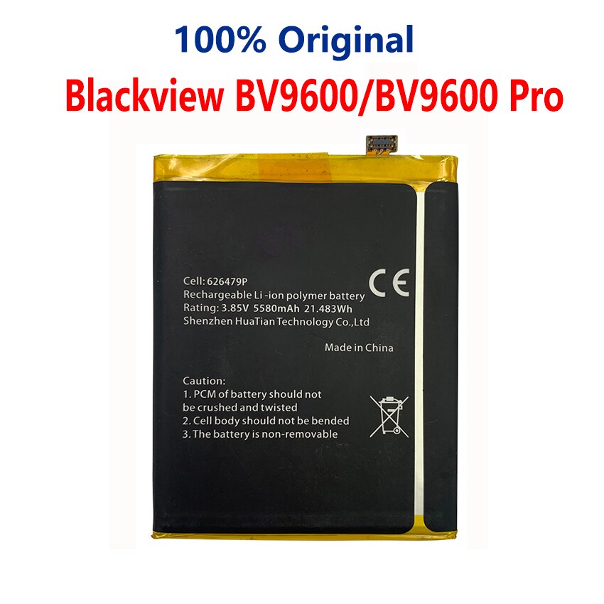 100% Original For Blackview A7 A5 A60 E7 E7S A8 Max A20 BV4000 BV5000 BV6000 BV6000S BV7000 BV8000 BV9000 Pro Phone Battery: BV9600 BV9600Pro