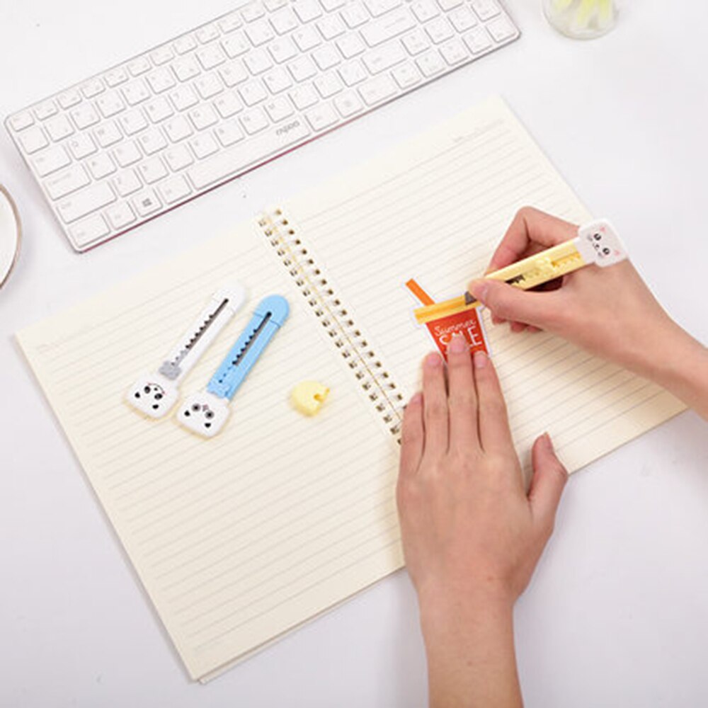 2 PCS Cute Little Knife Capable Student Mini Portable Utility Knife Envelope Letter Opener Paper Cutter