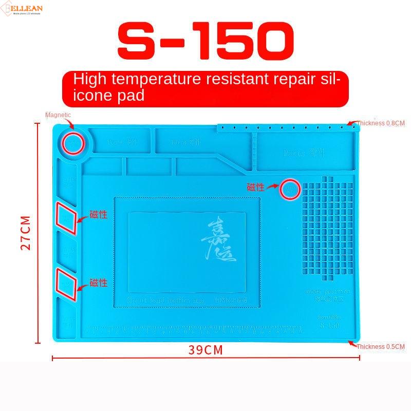 Estera de trabajo de reparación de teléfonos móviles, aislamiento térmico magnético, estera antiestática de silicona, resistencia a altas temperaturas: S-150