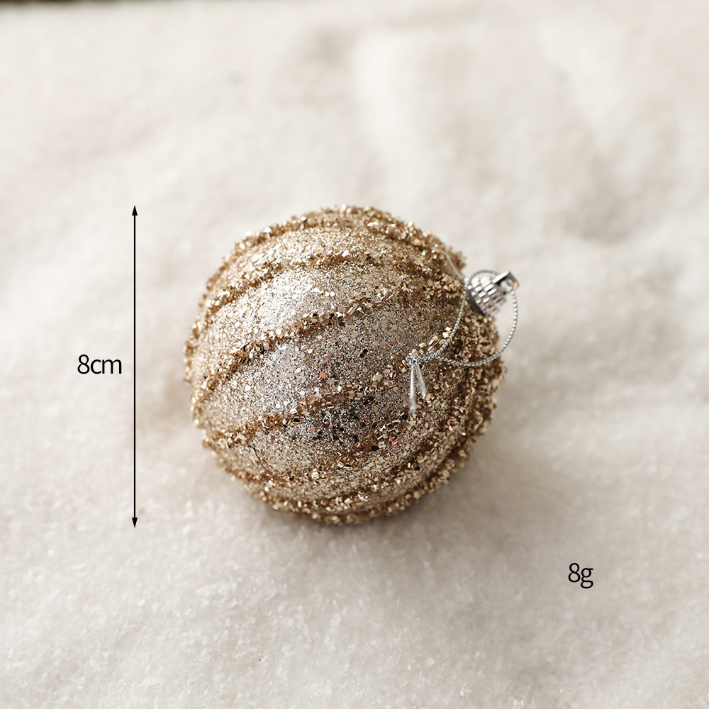 Juletrepynt champagne glitter paljetter ball stjerne sløyfe gjør-det-selv jul hengende anheng år navidad festdekor: Lysegrå