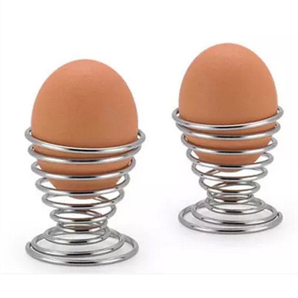 1/2/3/5 pièces porte-oeufs bouillis produits en acier inoxydable ressort fil plateau oeuf tasse outil de cuisson cuisine petit déjeuner dur en métal bouilli