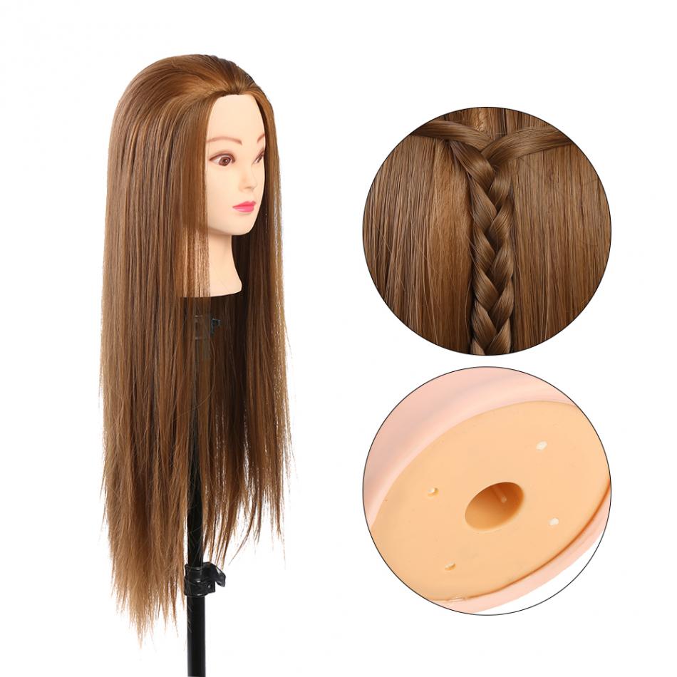 Peluquería práctica de maquillaje modelo extensiones de pestañas cabeza de maniquí para peluquería muñeca de entrenamiento 60cm cabeza de peluca sin soporte