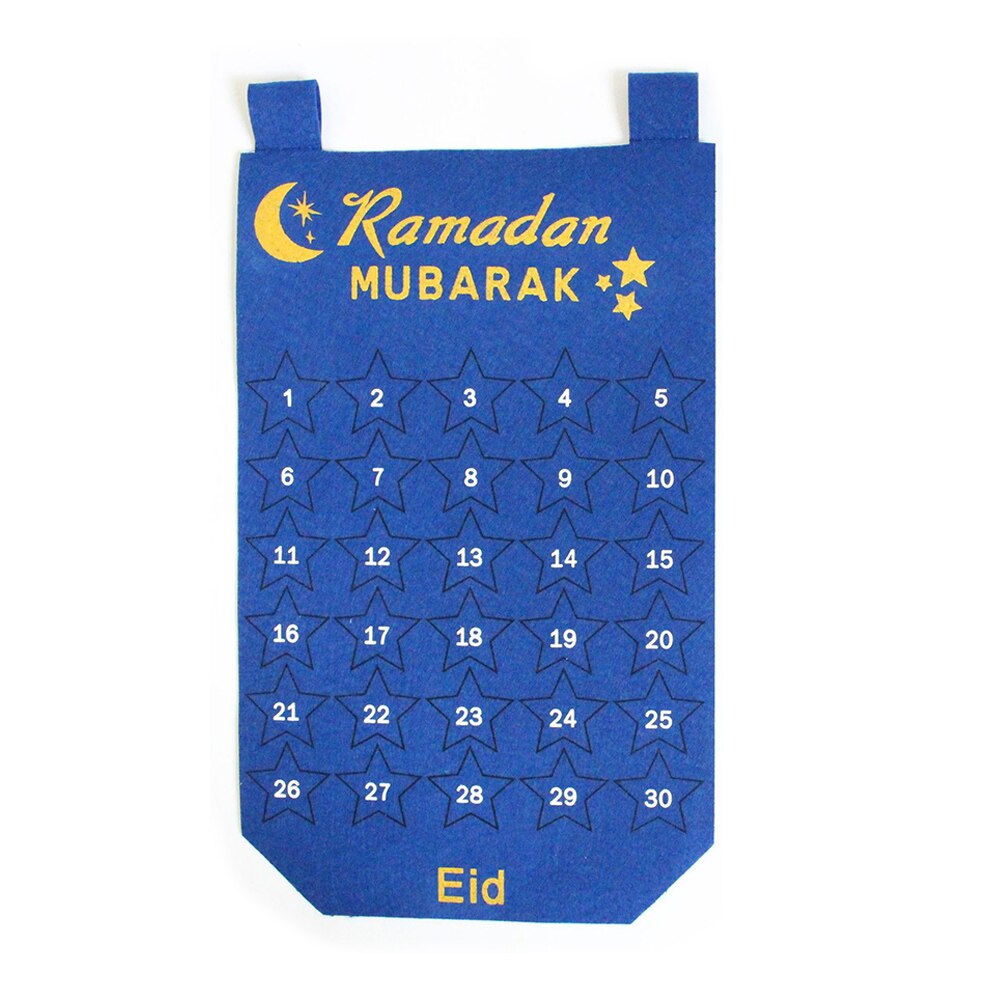 Calendrier du Ramadan en feutre, créer un compte à rebours pour l'aïd, calendrier Unique pour le bureau: 1