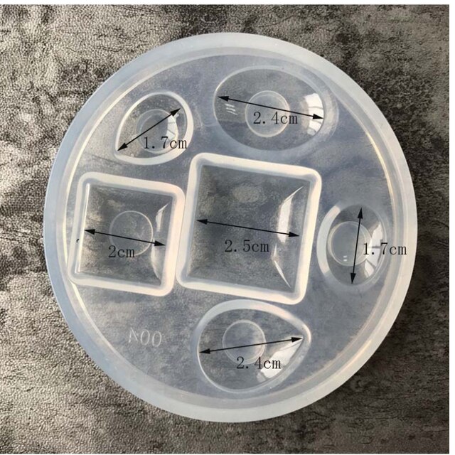 Crystal glue round / wing mold DIY gem glass silicone mold: 3