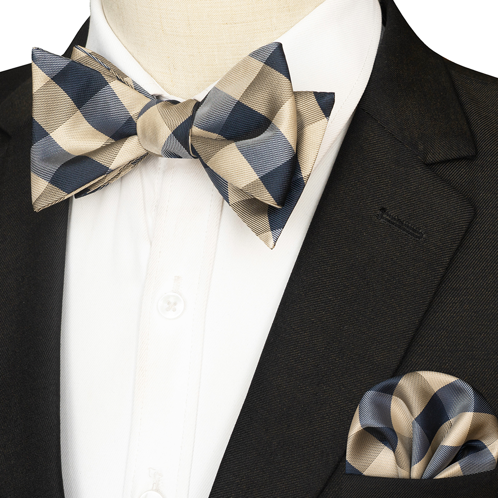 EASTEPIC Gestreifte Fliege für Herren, Einstecktuch-einstellen, kariertes Accessoire, Paisley-Krawatte, Blumenmuster, gepunktet, reines Schwarz, Abendparty: Armee Grün