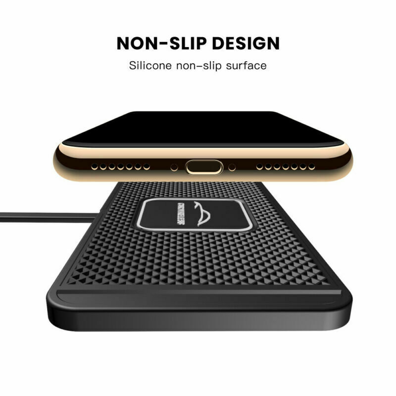 C1 Universele 10W QI Wireless Car Charger Telefoon Snel Opladen Pad Mat Anti-slip Voor iPhone Android Samsung