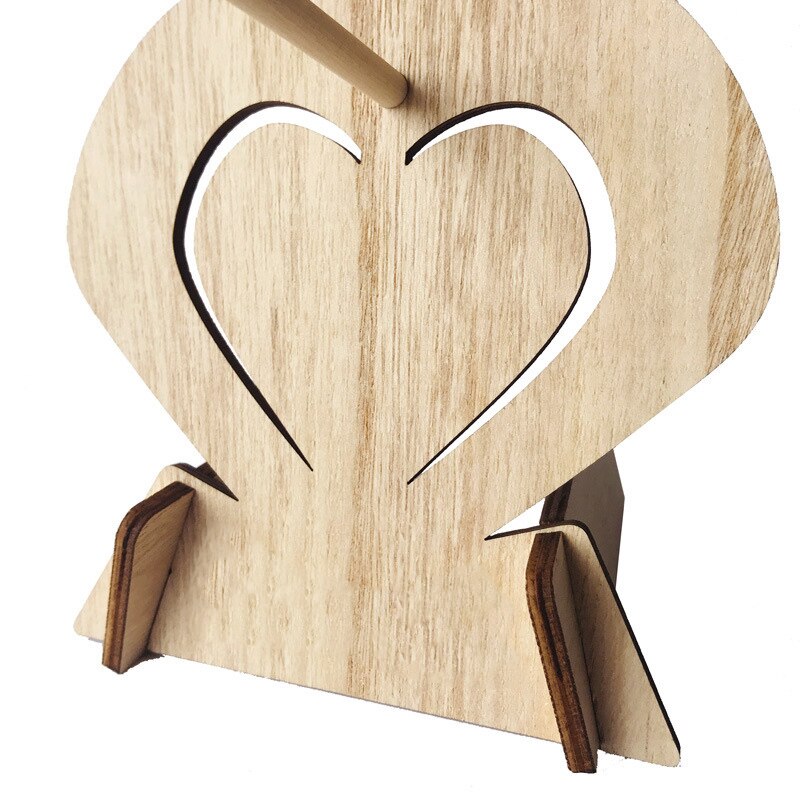 Houten Donut Stands Hartvormige Houder Voor Bruiloft Verjaardag Party Donuts Display Hoek Decoratie Fq-Ing: 1Pcs B